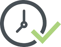 clock icon with checkmark