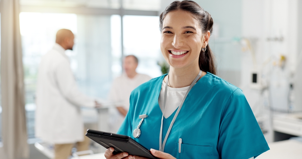 female doctor smiling